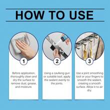 Waterproof Sealant, Nail-Free Sealant For Home, Wood, Metal, Ceramic, Universal Gap Repair And Bonding, With Precise Formula Ensuring Excellent Sealing Effect And Improving Construction Quality. Suitable For Home, Construction, Automotive And Other Fields. - A - View 4