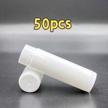 50/30/10/1pc Transparent Empty Twist-Up Tubes, 5g Plastic DIY Containers For Lipstick, Lip Balm And Solid Perfume. Multi-Purpose Cosmetic Accessories, Economical And Ideal Christmas Gift For Women. - Multicolor - View 9