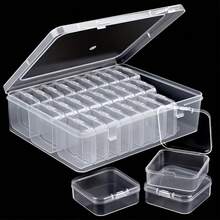 31pcs Transparent Plastic Storage Box Set, Includes Small Compartment Boxes - Jewelry Storage Box, Bead Storage Box, Bead Organizer Box, Durable Plastic Material Jewelry Organizer - Perfect For DIY Jewelry Storage, Ideal Valentine's Day Gift And Women's Gift - Multi-color - View 4