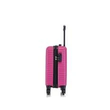 16" ABS Diamond-Textured Carry-On Spinner Luggage, TSA Lock - Rusty Rose - View 4