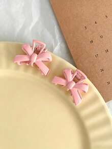 2pcs Women's Bow Mini Hair Clips, Front Hair Clips Side Clips Bangs Clips Hair Accessories, Suitable For Daily Wear - Black - View 13