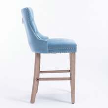 Light Blue Dining Chairs - Set Of 2 - Blue and Silver - View 6