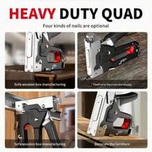 1 buah Pistol Stapler Manual Tugas Berat 4-in-1, Kekuatan Stapler yang Dapat Diatur, untuk Menstapel Furnitur, Pelapis, Pengerjaan Kayu, Perbaikan, Dekorasi Material, Alat Penting untuk Penggemar DIY, Hadiah Liburan Praktis untuk Ayah/Pacar - MultiWarna - View 9