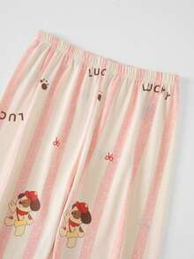 2pcs Women's Pajama Set Long Sleeve Long Pants Set, Women's Casual Printed Set - Baby Pink - View 7