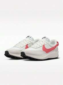 Women's Nike Waffle Debut Low-Top Athletic Casual Shoes DH9523-108 - Baby Pink - View 3