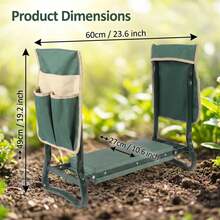 Knee Pads Tolls,Garden Kneeler And Seat Foldable Knee Protection Gardening Bench With Detachable Tool Bags Anti-Slip Soft Pad Multi-Purpose Garden Kneeling Chair For Weeding Planting - Garden Kneeling Pad - View 9