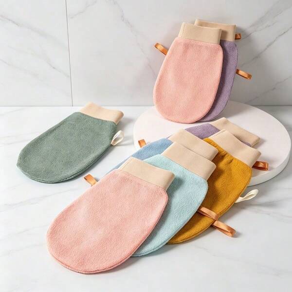 Spa Shower Foam Massage Mitt, Exfoliating Peeling Body Scrub Glove, Dead Skin Remover, Soft Cleaning Bath Mitt, Reusable Bathroom Wash Supply For Home Daily Body Care