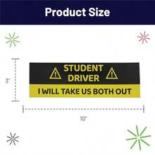 Funny Bumper Sticker 2 Pack, 10" X 3" Waterproof Vinyl Decal For Cars, Trucks, Laptops, Or Coolers Gag Gift For Adults, Friends And Coworkers- Student Driver - Multicolor - View 3