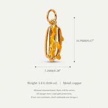 1pc Picnic Snack Pendant Charm, K-Style, 14K Gold Plated Copper Material, Suitable For Daily DIY Handmade, Decorative Earring Embellishment, Factory Semi-Finished Product Production And Other Scenarios - Multicolor - View 15