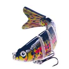 HENGJIA 1PC 10cm18g Wobblers 6 Segments Pike Sinking Fishing Lures Artificial Multi Jointed Sections Artificial Hard Bait Trolling Pike Carp Fishing Tools - Multicolor - View 21