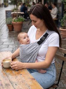 HAPPY WALK 1pc Baby Advanced Simple Baby Carrier, No Complicated Adjustment Needed, Easy And Quick To Use - Upgraded Simple Baby Carrier - Grey - View 7