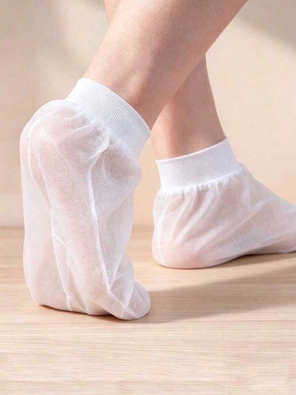 1 Pair Disposable Breathable Foot Cover, Dustproof Isolation Foot Socks, Portable Lightweight Disposable Foot Mask Covers, Clean Convenient Accessory For Daily Home Foot Care Use