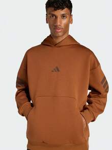 Adidas Men's M FI 3S HD Knit Sweatshirt KD5215 - Brown - View 4