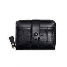 Women's Snap Button Zipper Wallet With Multiple Card Slots - Multicolor - View 12