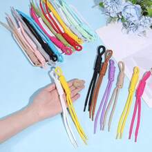 20/15/10/5/1pc Handmade Woven Colorful Nylon Rope Knot Keychain, Phone Charm, Bag Pendant - Fashion Wrist Strap Keychain With Carabiner, Woven Lanyard Suitable For Keys, Bag Charms, Key Rings, Wallet Decoration And Car Accessories, Random Color - Colored Nylon Rope - View 9