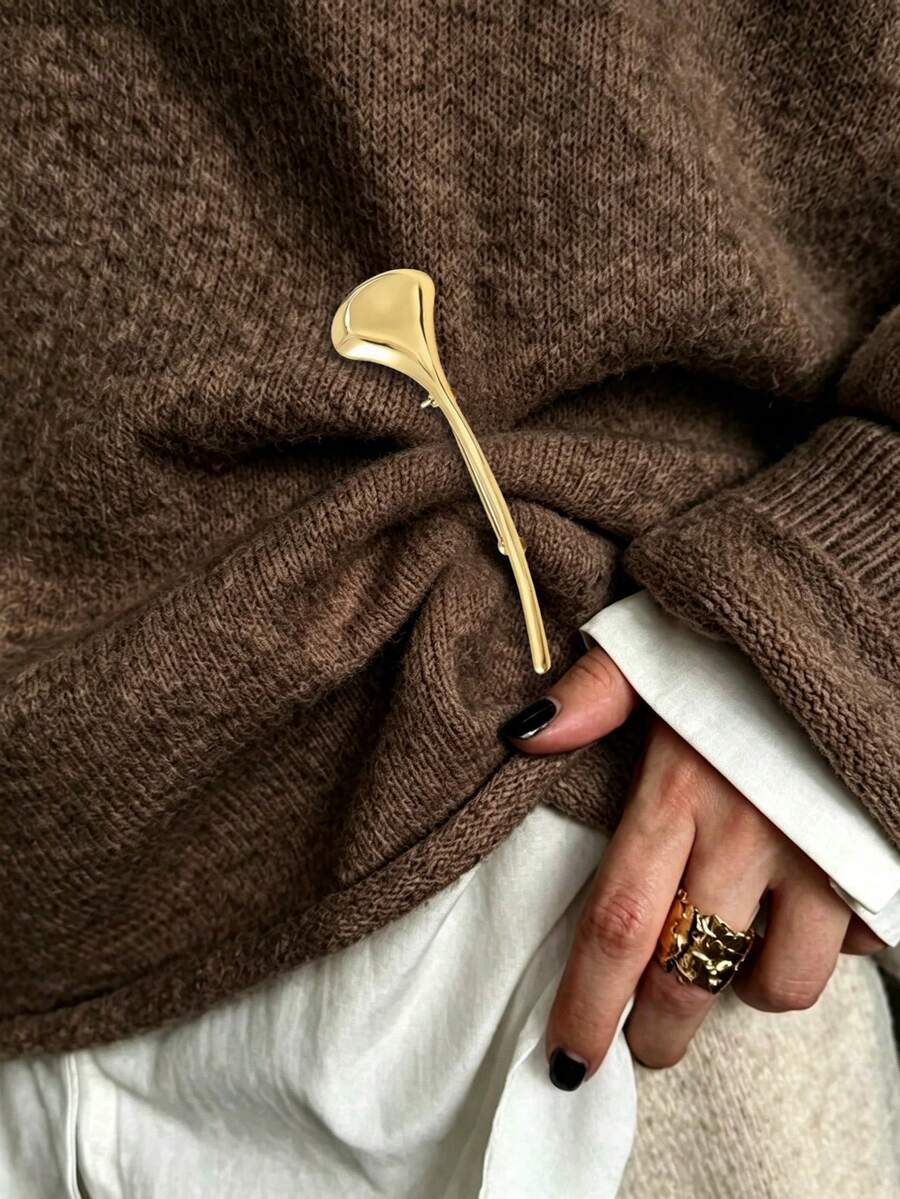 2pcs Multifunctional Hem Clips Metal Scarf Clips Decorative Brooches Suitable For Sweaters Shirts Trench Coats Scarves Daily Vacation Party Fashion Accessories