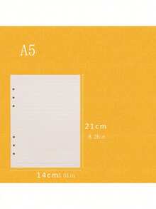 1pc/2pcs A4 A5 A6 A7 Refill Ruled Paper, White/Brown Replaceable Paper, Suitable For 5x7 Inch Notebook Inner Pages, 80 Sheets Ruled Paper (Please Confirm If It Fits Your Notebook Before Purchase) - Refill Paper - View 6