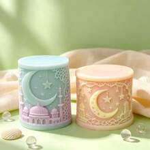 Moon Starry Sky Castle And Pavilion Aromatherapy Candle Silicone Mold Plaster Decoration Ornament Silicone Mold - White - View 10