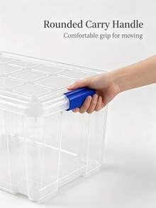 Multi-Functional Transparent Storage Containers Feature Large Capacity,Reinforced Snap-Lock Lids. Sturdy. Perfect For Storing And Organizing Seasonal Clothing.Home Organization, Can Be Used In Wardrobes, Storage Rooms, Bedrooms, Offices, Kitchens. - Storage Box With Lid - View 9