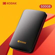 Kodak P150 500GB/1TB Portable Hard Drive, Includes SuperSpeed USB-A Data Cable (5Gbps), Built-In Storage Pouch, Protective Design, Suitable For Router, Laptop, PS4 And Other Devices File Backup - View 1