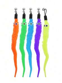 Happy Kitten Toy, Pet Cat Toy Set, Colorful Artificial Feathers, Fishing Rod, Caterpillar Bell, Replaceable Head Teaser Stick, Indoor And Outdoor Use, Training, Self-Entertainment, Relieve Boredom, (Random Color) - View 9