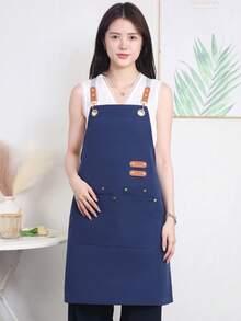 1pc Personalized Valentine's Day Apron, Customized Apron, Kitchen Apron, Cooking Apron, Durable Couple Work/Cooking Apron, Adjustable Neck Strap With 1 Towel Pocket, Suitable For Mother's Day/Father's Day Gift, Unisex, Anniversary Gift - Multicolor - View 12