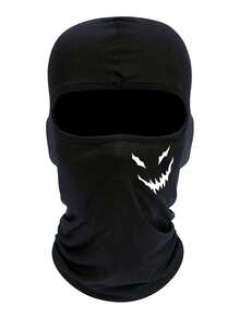 Musion 1/3pcs Horror Demon Pattern Helmet Liner, Breathable Windproof Neck Warmer Scarf, Full Head Wrap For Motorcycle Riding, Running, Outdoor Sports, Halloween Cosplay - Multicolor - View 14
