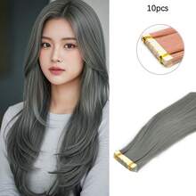 Mini Tape-In Synthetic Hair Extensions 24 Inch 10 Pieces Straight Hair Invisible Glue Colorful Tape-In Hair Extensions Suitable For Halloween Cosplay Costume Fashion Party Christmas New Year Gift - Multicolor - View 21
