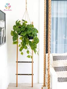17.72in Artificial Pothos Hanging Plant In Pot, Lifelike Trailing Vine Greenery, Real Touch Faux Green Plant For Indoor Outdoor Home Decor - Multicolor - View 6