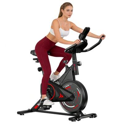 GartistGo C1 Cyclette da casa con volano da 6 kg, trasmissione a cinghia silenziosa, resistenza regolabile a scatti e sella e manubrio regolabili