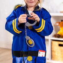 Melissa & Doug Police Uniform Set, 8-Piece Role Play Costume, Includes Badge, Handcuffs And Accessories, Suitable For Children 3 Years And Older - Police Officer Costume - View 8