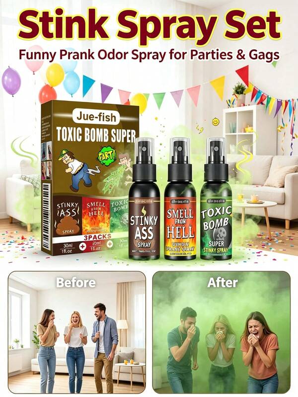 Spray malodorant (Set) Jouet de farce amusant Spray de divertissement malodorant