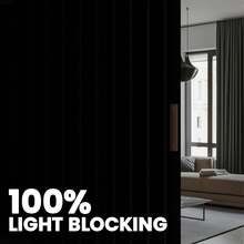 Room Divider Curtain Set With Flexible Ceiling Track,% Blackout Privacy Curtain, Soundproof Fabric Accordion Style Curtain Bedroom, Office, Patio & Sliding Door, Black, W100 X L84, 1 Pack - Grey - View 6