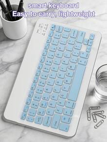 Smart Wireless Keyboard Compatible With IPad, Phone, Laptop, 150mAh Battery, Ultra-Thin Silent Office Keyboard, 10-Inch Portable External Keyboard, English Version - View 12