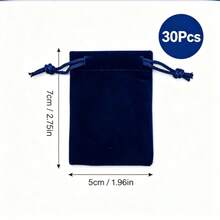 Velvet Jewelry Drawstring Bags, Soft Gift Pouches Suitable For Rings, Necklaces, Bracelets, Multi-Color - Multicolor - View 19