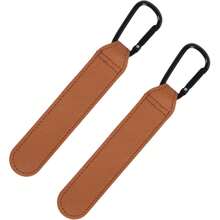2pcs PU Leather Stroller Hooks With Carabiner, Universal Stroller Accessory Hooks, Securely Fix Stroller Bags, Suitable For Diaper Bags, Shopping Bags, Fits Most Stroller Handles - Multicolor - View 12