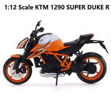 Burago 1:12 Scale KTM 1290 Super Duke R Die-Cast Motorcycle Model – Creative Desktop Ornament With Display Stand (Gift) - Multicolor - View 2