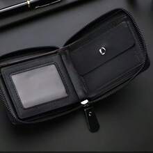 Dragon King PatternMen's PU Wallet | Black,Zipper Closure, Multiple Card Slots,Large Capacity,Stitching Design-Perfect Gift For Father,Husband,Brother - Multicolor - View 11