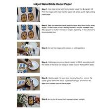 10 Sheets A4 Waterslide Decal Paper INKJET CLEAR 8.3*11.7 Inch Premium Water Slide Transfer Paper Transparent & Inkjet Printable, Suitable For Mugs, Tumblers, Glasses DIY - INKJET - View 7