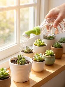 1/2/4pcs Plastic Bottle Watering Nozzle, Ergonomic Handle, Fine Uniform Soft Water Flow, Reusable DIY Gardening Tool, Practical Watering Accessory For Succulents, Potted Flowers, Balcony, Home And Garden Plants - A - View 2