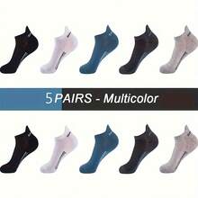 1/5/10 Pairs Unisex Letter Pattern Socks, Breathable Mesh Low-Cut Sports Socks, Women's Long And Short Socks - Multicolor - View 4