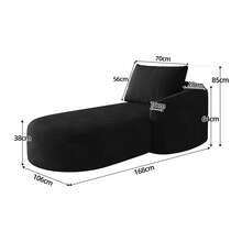 Y168-R-SLEEPER-BLACK Right-Sleeper Black - Black - View 4