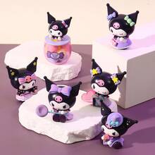 Miniso Sanrio Trick Or Treat Series Blind Box Cartoon Kuromi Doll Anime Series Action Figure Model Toy Figures Desktop Decor Christmas Birthday Gift (Random Delivery,1pc) - Black - View 2