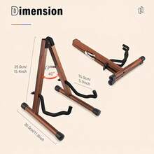 Guitar Stand | Solid Wood Walnut Color - Instrument Guitar Stand, Adjustable Floor-To-Floor A Cross Stand, Suitable For Original Sound Electric Guitar, Ukulele, Cello, Mandolin, Banjo, Foldable Guitar Stand, A Must-Have Gift For Instrument Guitar - Camel - View 10