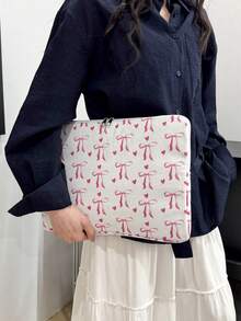 Laptop Case Solid Color Minimalist Luxury Multi-Size Laptop Tablet Storage Bag Computer Bag - White - View 2