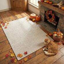 1pc, Machine Washable Off-White Pineapple Ring (Faux Sisal) Decorative Rug, TPR Non-Slip Bottom, Decorative Rug, Bedroom Decor, Small Rug, Rug, Home Decor, Living Room Rug, Living Room Small Rug, Bedroom Rug, Living Room Home Decor, Outdoor Rug, Washable Rug, All Season, Our Innovative Style, Platform Best Seller, Spring Doormat, Decorative Rug, Best Seller, Holiday Gift, Party - Off-white - View 3