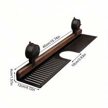1 buah Rak Kayu Walnut dengan Perekat Hisap, Cocok untuk Meja Rias Kamar Mandi dan Wastafel Dapur, Desain Tanpa Pengeboran, Rak Penyimpanan Multifungsi, Solusi Penyimpanan Praktis untuk Pengatur Wastafel Kamar Mandi - MultiWarna - View 3