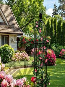Garden Trellis, Birdcage Style Trellis, Decorative Vine Climbing Rack, Suitable For Patio And Balcony, Suitable For Supporting Climbing Plants Like Roses And Clematis, Decorative Flower Rack - Multicolor - View 4