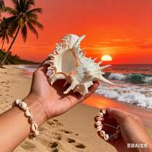 Large White Conch Shell, Home Decor, Aquarium Landscaping, Aquarium Decoration, Large Conch Shell, Home Decor Ornament, Home Life Decoration, Aquarium Landscape, Aquatic Decoration, Specimen Decoration, Home Decor - 1PC - View 2