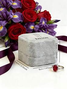 Personalized Wedding Ring Box Engagement Ring Box Proposal Ring Box Modern Ring Box Anniversary Gift With Custom Display Stand And Velvet Lining Holds 2 Rings Suitable For Wedding Engagement Proposal Jewelry Storage - Multicolor - View 10